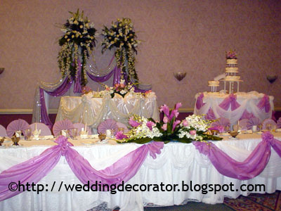 Table Center Pieces on Long Head Table Decorations   Wedding Decorator Blog   Wedding
