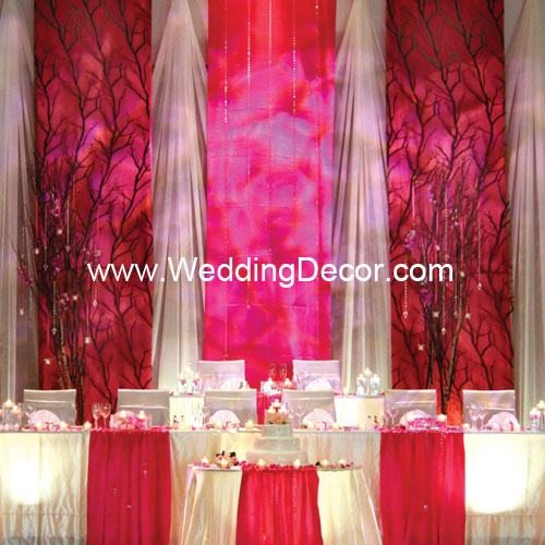Red wedding backdrops